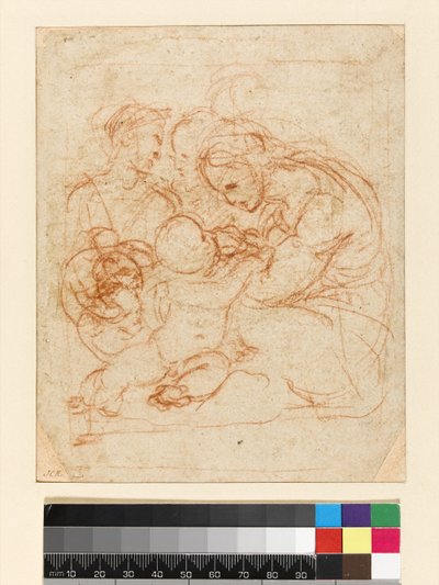 A Szent Család, 1510-1512 körül (kréta papíron) alkotó: Raffaello Sanzio Raphael