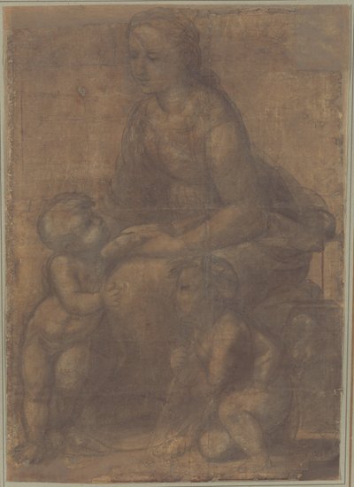 A Madonna és a gyermek Keresztelő Szent Jánossal alkotó: Raphael