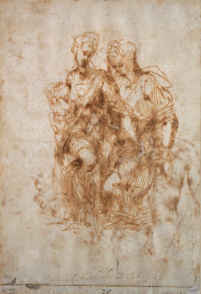 Szűz és gyermek Szent Annával, 1500-1520 alkotó: Raphael