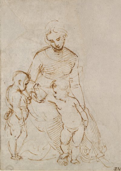 Szűz és gyermek Szent Jánossal, 16. század eleje alkotó: Raphael