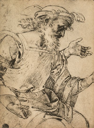 Ezékiel próféta; Raphael rajza. Gallerie dellAccademia, Velence alkotó: Raffaello Sanzio Raphael