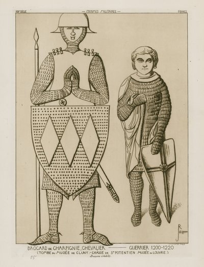 Charpignie-i Brocard, lovag - katona, 1200-1220 alkotó: Raphael Jacquemin