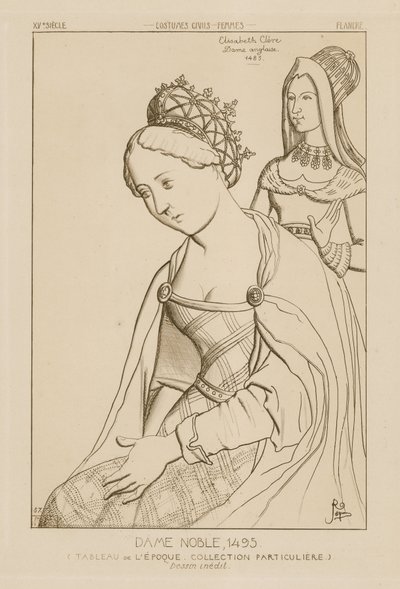 Elizabeth Clere, angol nemes asszony, 1495 alkotó: Raphael Jacquemin