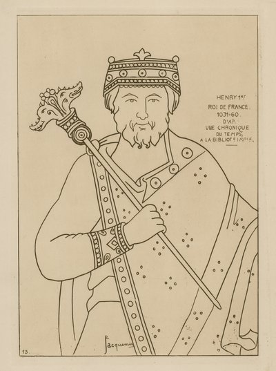 I. Henrik francia király, 1031-1060 alkotó: Raphael Jacquemin