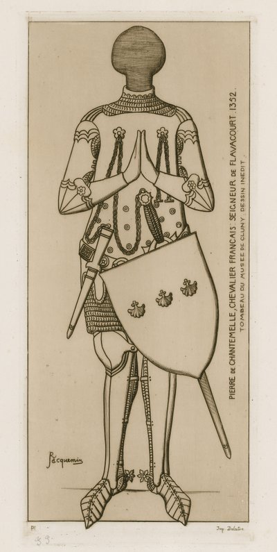 Pierre de Chantemelle francia lovag, Flavacourt ura, 1352. alkotó: Raphael Jacquemin