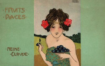 Greengages, 1900 körüli (illusztráció) alkotó: Raphael Kirchner