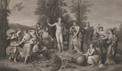 Apollo and the Muses on Parnassus, 1784., 1784. alkotó: Raphael Morghen