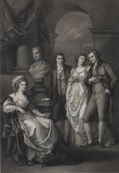 Katalin Petrovna Baryatyinskaya 1750-1811, szül.: Holstein-Beck hercegnő, 1793 családi portréja alkotó: Raphael Morghen