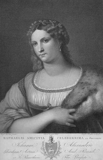 „La Fornarina”, 1814. alkotó: Raphael Morghen
