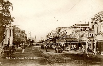 Old Court House St. Calcutta, 1900-20 körül (szépia fotó) alkotó: Raphael Tuck and Sons