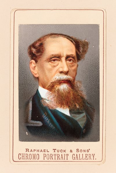 Charles Dickens lenyomata Robert Hindry Mason fotója után alkotó: Raphael Tuck and Sons