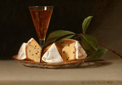 Csendélet mazsolás süteménnyel alkotó: Raphaelle Peale