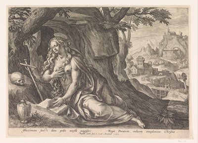 Mária Magdolna in de wildernis alkotó: Raphaël Sadeler (I)