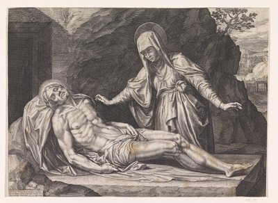 Mária Krisztus testével alkotó: Raphaël Sadeler (I)