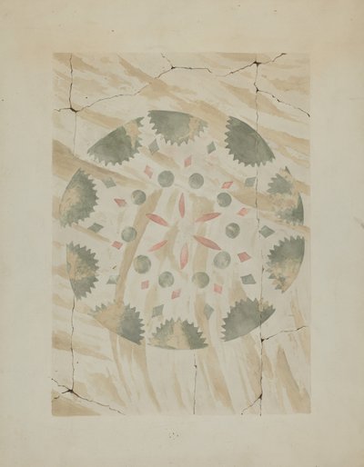 Részlet a sablonos falról, c. 1937. alkotó: Ray Holden