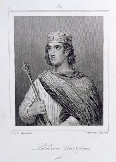 Lothair (941-986) Franciaország királya, vésette Delannoy alkotó: Raymond Quinsac Monvoisin