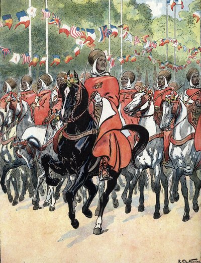 I. világháború: győzelmi parádé a Champs Elysées sugárúton alkotó: Raymond de la Neziere