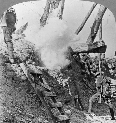 Brit csapatok a csúcson, Flandria, Belgium, I. világháború, c1914-c1918 alkotó: Realistic Travels Publishers