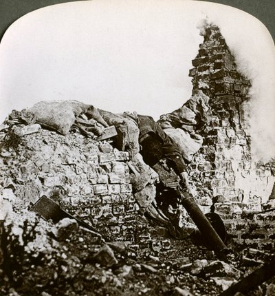Kiütött német géppuskaállás, Monchy, Arras-i csata, I. világháború, 1917-1918. alkotó: Realistic Travels Publishers