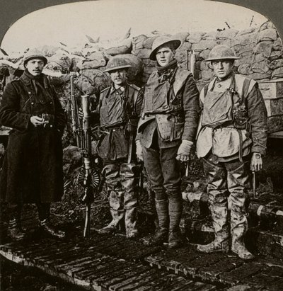 Lewis géppuskások, Hollebeke, Belgium, I. világháború, 1914-1918. alkotó: Realistic Travels Publishers