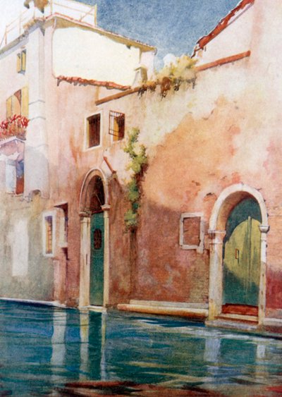 A Side Canal (színes litográfia) alkotó: Reginald Barratt