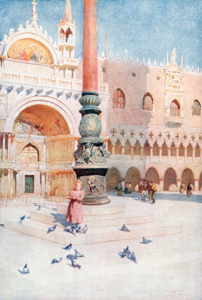 A Campanile árnyéka (színes litográfia) alkotó: Reginald Barratt