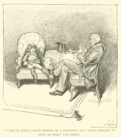 Illusztráció a kis Lord Fauntleroy számára alkotó: Reginald Bathurst Birch