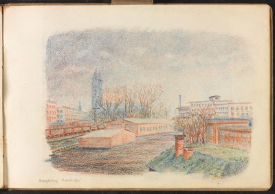 Magdeburgi tábor, 1915. március (rajz) alkotó: Reginald Copleston Bond