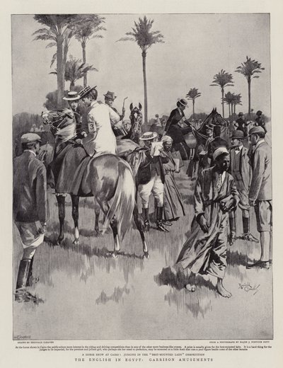 Egy angol Egyiptomban, Garrison Amusements (litográfia) alkotó: Reginald Thomas Cleaver