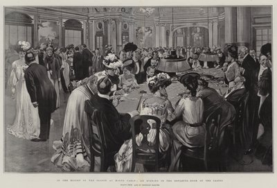 A Monte-Carlói szezon fénykorában, egy este a kaszinó rulett-termében (litho) alkotó: Reginald Thomas Cleaver