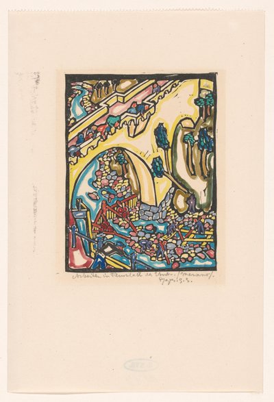 Munka az Adige medrében (eredeti cím az objektumon) alkotó: Reijer Stolk (signed by artist)