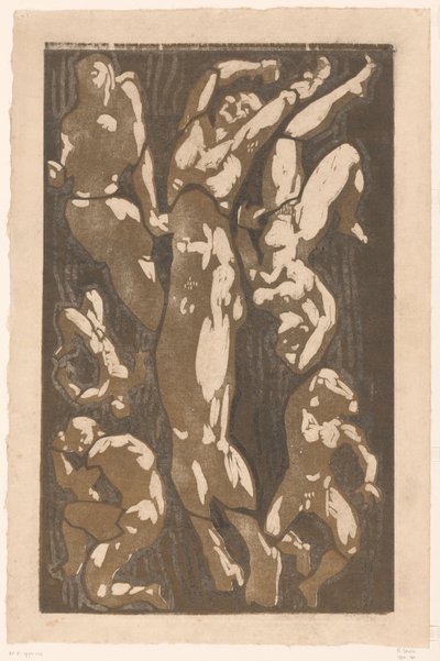 Kompozíció hat emberi figurával alkotó: Reijer Stolk (signed by artist)