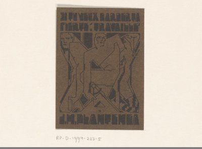 Ex libris van J.H. Plantenga alkotó: Reijer Stolk