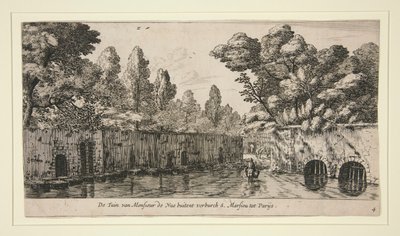Monsieur de Nue kertje S. Marsiou-ban, Párizs külvárosában alkotó: Reinier Nooms