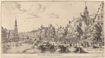Noordenmarkt a Noorden Kerkkel (The Noorder Marckt with the Kerck) alkotó: Reinier Nooms, called Zeeman