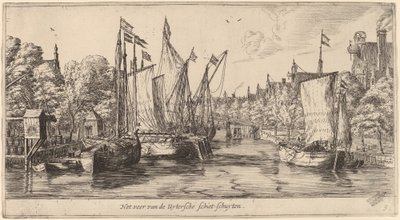 A komp Utrechtbe (The Ferry van der Uytersche shooting-schuyten) alkotó: Reinier Nooms, called Zeeman