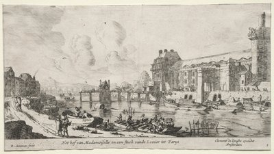 Kilátás Párizsra: Kilátás a Louvre-ra és a Tuileries-ra alkotó: Reinier Nooms, called Zeeman