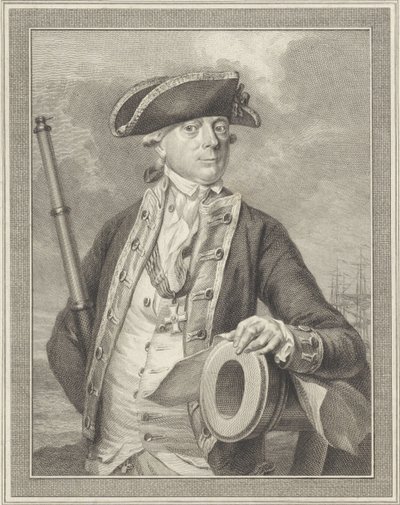 Jan Hendrik van Kinsbergen admirális 1735-1819, Dogger Bank grófja, 1781 alkotó: Reinier Vinkeles