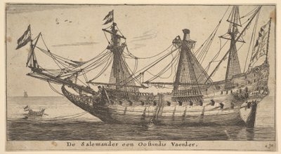 A Salemander és Oostindis Vaerder, 17. század közepe. alkotó: Reinier Zeeman