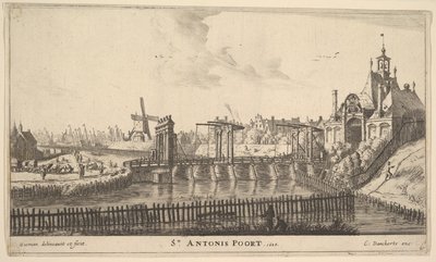 St. Antonis Poort, Amszterdam, 17. század közepe. alkotó: Reinier Zeeman