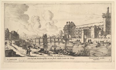 Kilátás a Louvre-ra és a Tuileriákra, a Párizsi és környékbeli kilátásból, 1. tábla, 17. század. alkotó: Reinier Zeeman