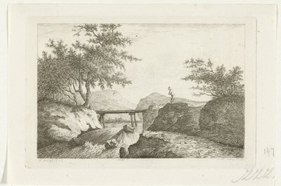 Híd egy vízesésnél alkotó: Reinierus Albertus Ludovicus baron van Isendoorn à Blois
