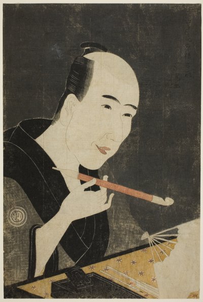 Santo Kyoden, Kyobashi mesterének portréja (Edo hana Kyobashi natori) alkotó: Chōkyōsai Eiri