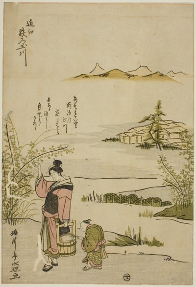 The Jewel River of Bush Clovers Omi tartományban (Omi Hagi no Tamagawa), a Six Jewel Rivers cím nélküli sorozatából alkotó: Chōkyōsai Eiri