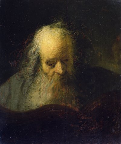 Egy öregember könyvet olvas (olaj, vászon) alkotó: Rembrandt Harmensz. van Rijn (circle of)