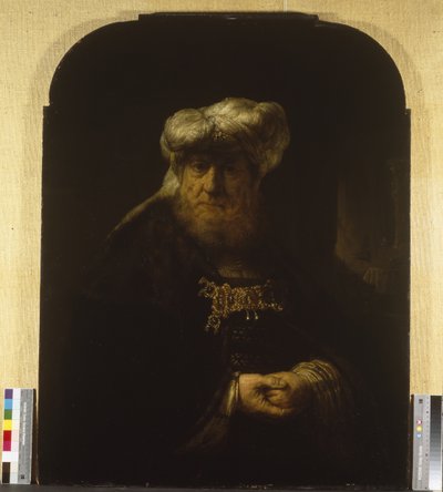 Egy férfi keleti viseletben, 1639 körül (olaj, fatábla) alkotó: Rembrandt Harmensz. van Rijn