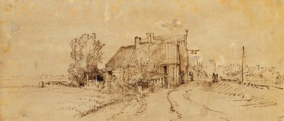 Egy fogadó az út mellett, alkotó: Rembrandt van Rijn