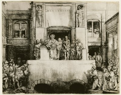 Krisztus bemutatott a népnek alkotó: Rembrandt van Rijn
