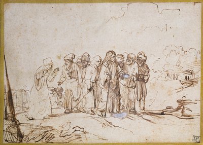 Krisztus és a kánaáni nő alkotó: Rembrandt van Rijn