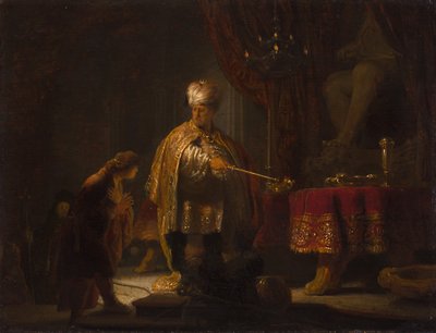 Daniel és Cyrus az Idol Bel előtt alkotó: Rembrandt Harmensz. van Rijn